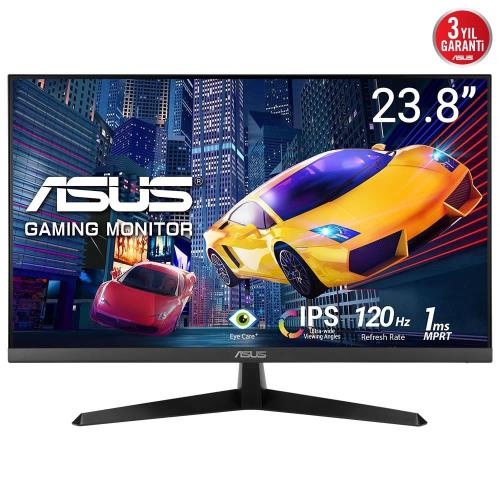 ASUS Y249HGR IPS 23.8" Monitör Siyah 1ms 1920x1080, 120Hz, HDMI, VGA, Düşük Mavi Işık, Flicker Free, Vesa